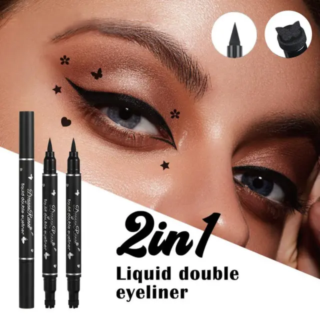AU Winged Eyeliner Stamp Waterproof Long Lasting Liquid Eye Pen Makeup Tool Kit