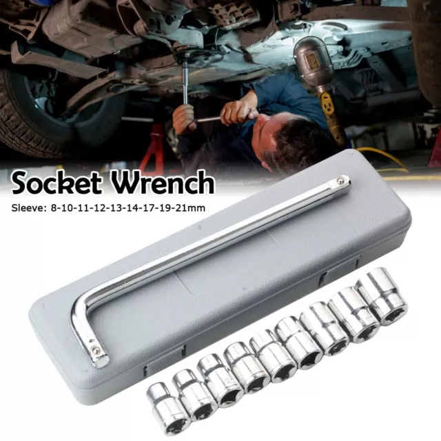 10Pcs/Set Gray Sleeve Wrench L Type Spanner  Mechanical Maintenance