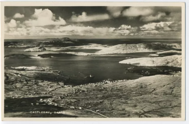 Castlebay Barra Outer Hebrides Vintage Real Photo Postcard H2