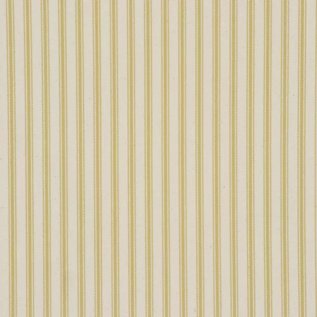 Kent Ticking Stripe Ochre Fabric | Herringbone Weave | Curtain Blind Upholstery
