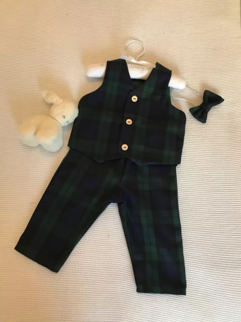 Baby boy tartan suit - Black watch waistcoat - trousers - 1st birthday - Pageboy 3