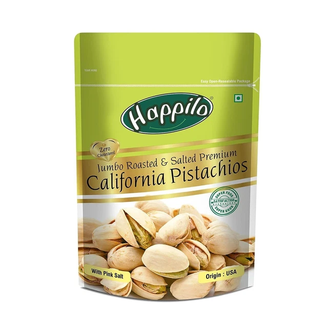 Happilo Premium California Pistacchi Tostati E Salati 200Gm | Senza Glutine