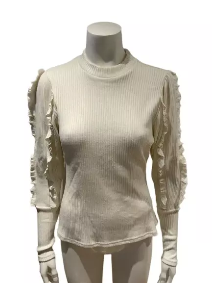 WALTER BAKER White Knit Jumper Sweater Top Size M medium