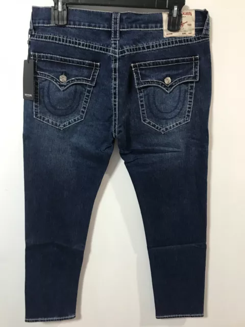 True Religion Rocco Men's Size 36x32 Big T Flap Relaxed Skinny Jeans $199 NWT