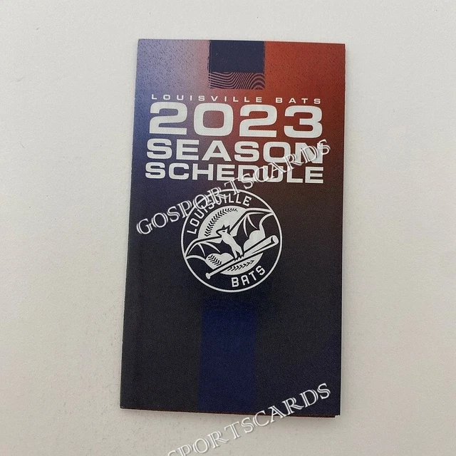2023 LOUISVILLE BATS Pocket Schedule Cincinnati Reds Ligue mineure