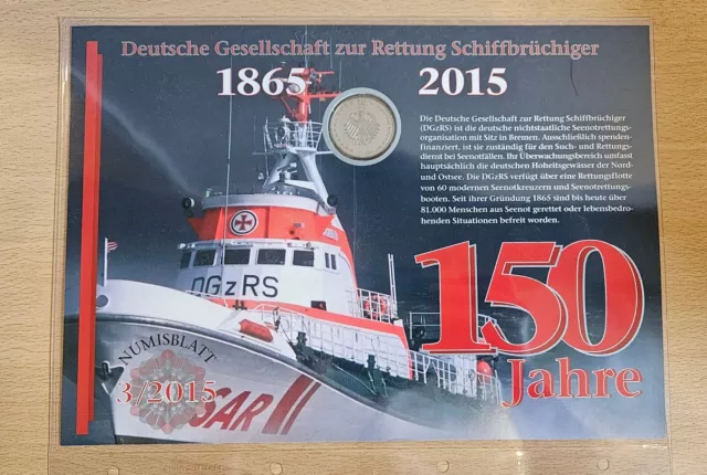 Numisblatt 3/2015 150 Jahre DGRS 10 Euro Silber