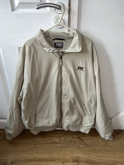MENS HELLY HANSEN Jacket Coat Full Zip Cream Size UK XL £19.95 ...
