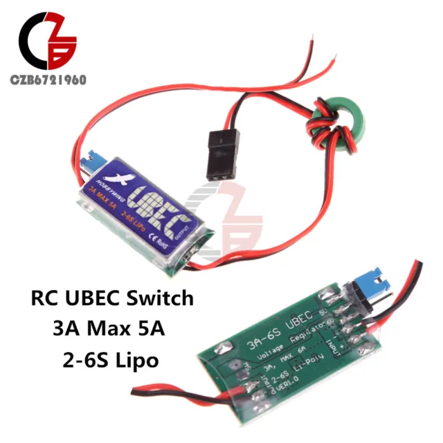 HOBBYWING RC UBEC Switch Regulator 5V 6V 3A Max 5A 2-6S Mode Lowest Noise RF BEC