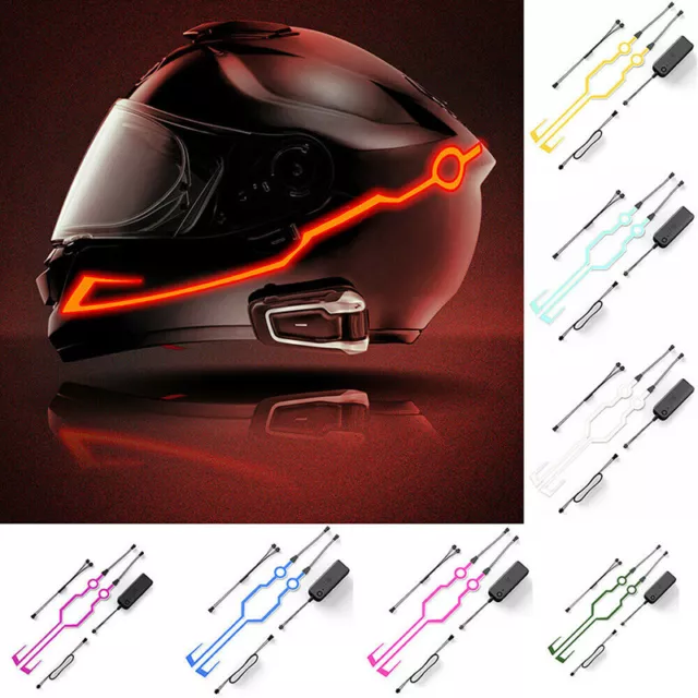 Motorcycle Helmet Cold Light Strip Helmets Mode Night Time Ridings Signal LiYAB