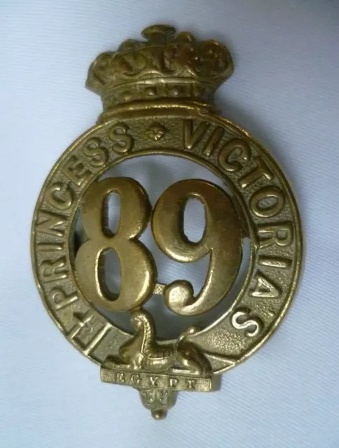 VICTORIAN 89th Princess Victorians Regiment of Foot Glengarry Badge ANTIQUE Org