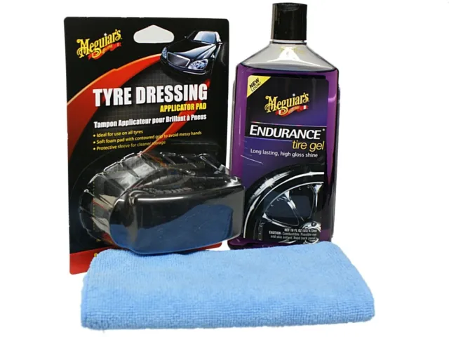 Meguiars Endurance High Brillant Kit Incl.tire Dressing Pad Et Tissu Microfibre 2