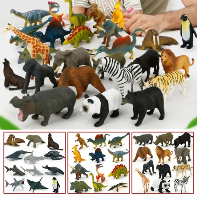 Figurines dinosaures tube 12 animaux disparus jouets qualité pas cher