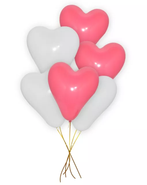 100 Rainbow Mix 10" Heart Shaped Biodegradable Balloons Wedding Party Funeral UK