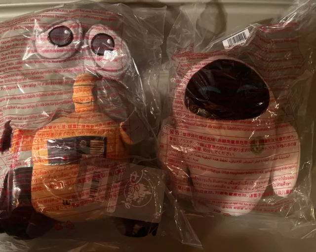 Disney Store Exclusive Wall-e & Eve Set Pixar Moveable Head Sealed Package New