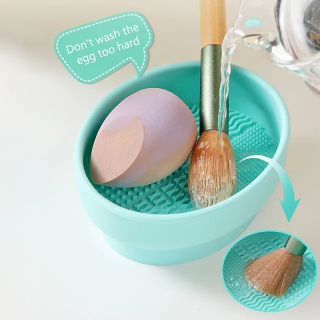 Makeup Brush Cleaning Bowl With Drying Function Make-up Egg Puff Washing Tool