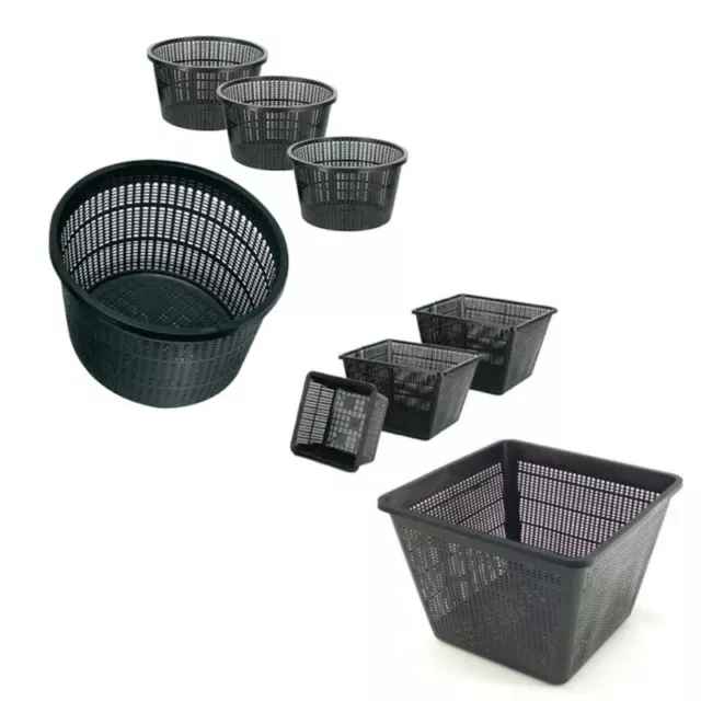 Garden Pond Plastic Planting Baskets Aquatic Planter Pots Plant Pot Soil Compost