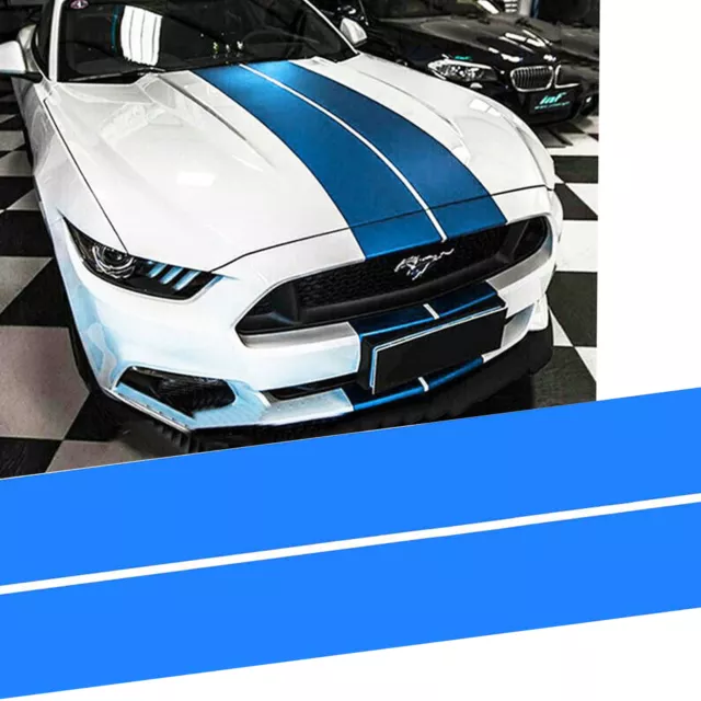 78'' Blue Hood Roof Rally Racing Stripe Aufkleber Vinyl für Ford Mustang