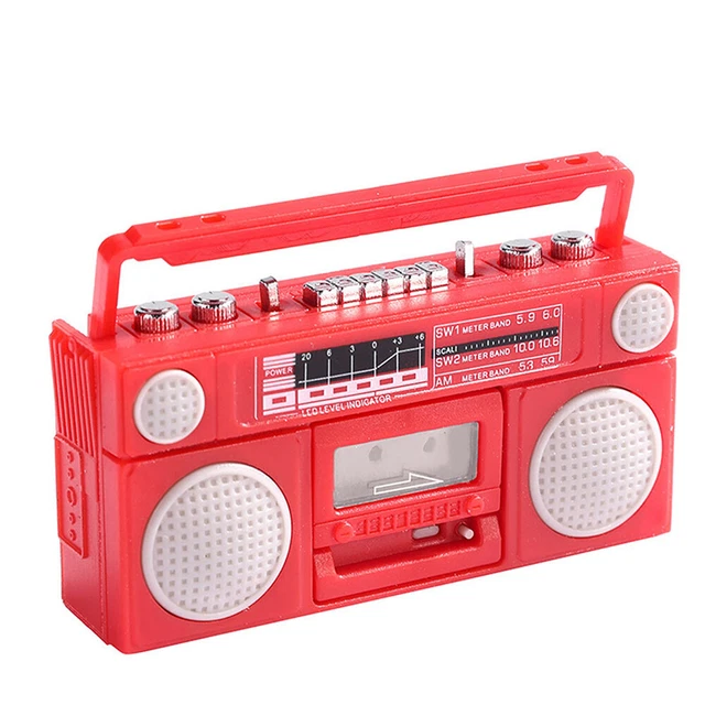 1:12 Scale Miniature Retro Tape-recorder Dollhouse Radio Toy Model Doll's House