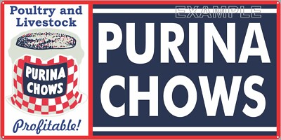 Purina Chows Feed Store Farm Ag Vintage Old Sign Remake Aluminum Size Options