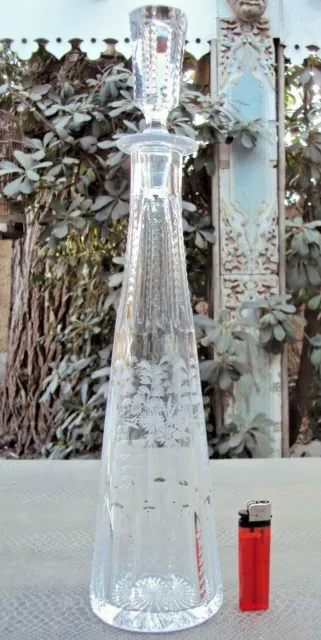 bouteille carafe cristal taillé 20 ème