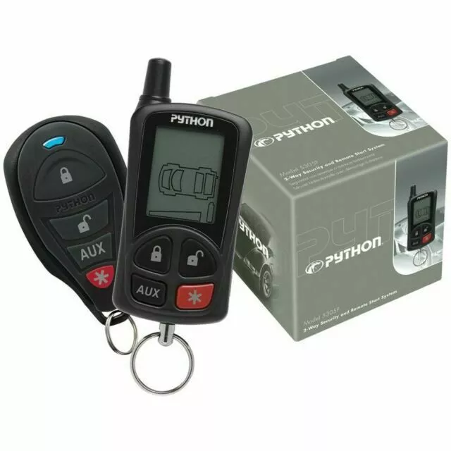 Python 5305P 2 Way Lcd Car Remote Starter, Alarm, Keyless Entry 1/4 Mile Range