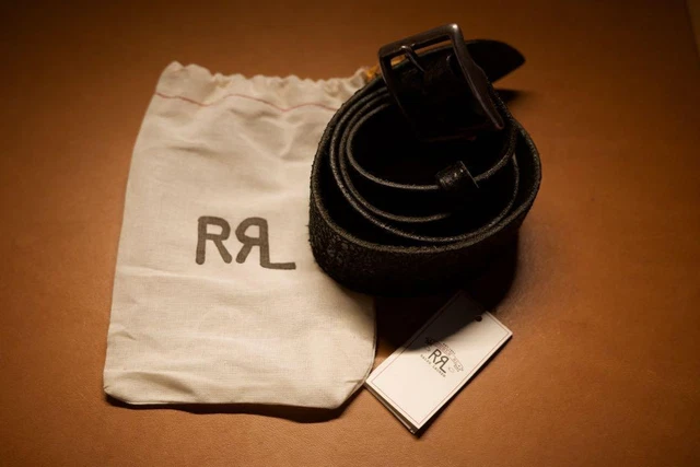 RRL distressed leather belt No.1501