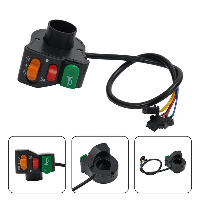 Pack De 2 Interrupteurs étanches 22mm Pour Guidon Moto/VTT - Commande Phares, Feux | Installation Facile, IP65