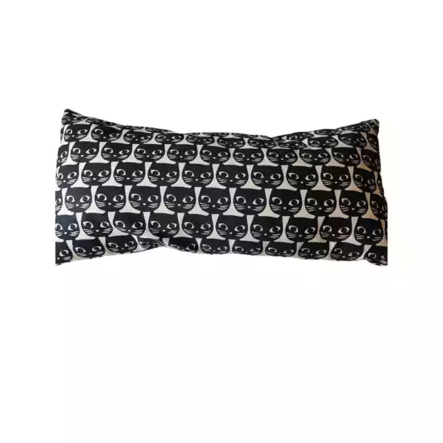 IKEA Mattram Lumbar Rectangle Black Cat Throw Pillow