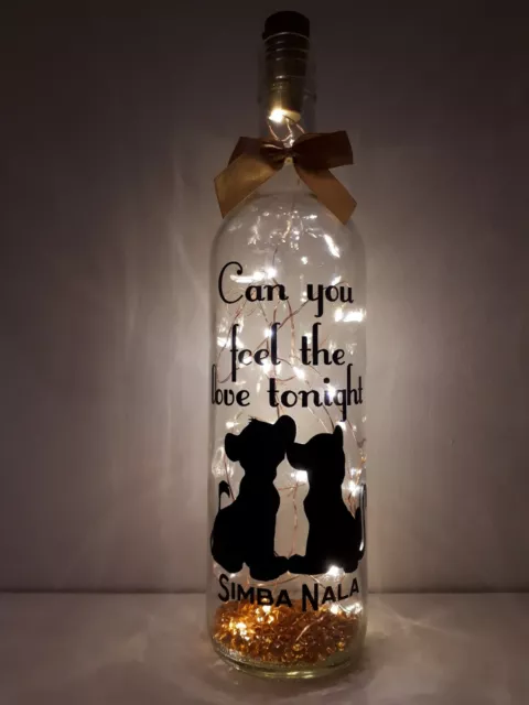 Disney Lion King Simba Nala diamante Light Up Bottle Birthday Christmas Gift