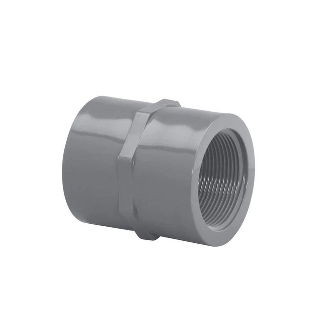 LASCO 43000545 Coupling, 1/2 in, Schedule 40,FNPT,Gray