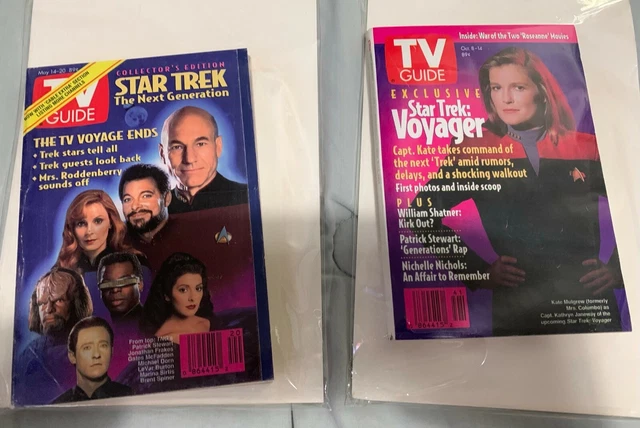 TV Guide Magazine Debut of Star Trek TNG May 14-18 and Voyager Oct 8-14
