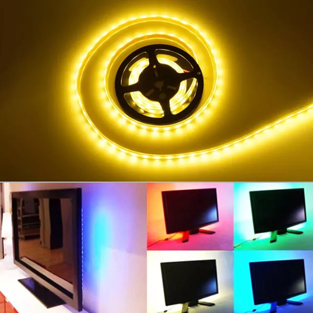 DC 5V USB LED Strips 2835 5050 Warm White RGB Tira LED Strip Light TV Backgro-EL