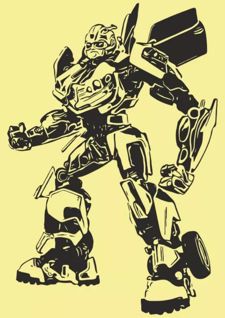 Exclusive Transformers Silhouette Vinyl Wall Decals - Detailed Design, Easy Appl