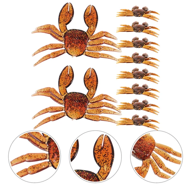 10 Esche Artificiali Per Granchio - Morbide, 3D, Per Pesca Acqua Dolce - Foto 6