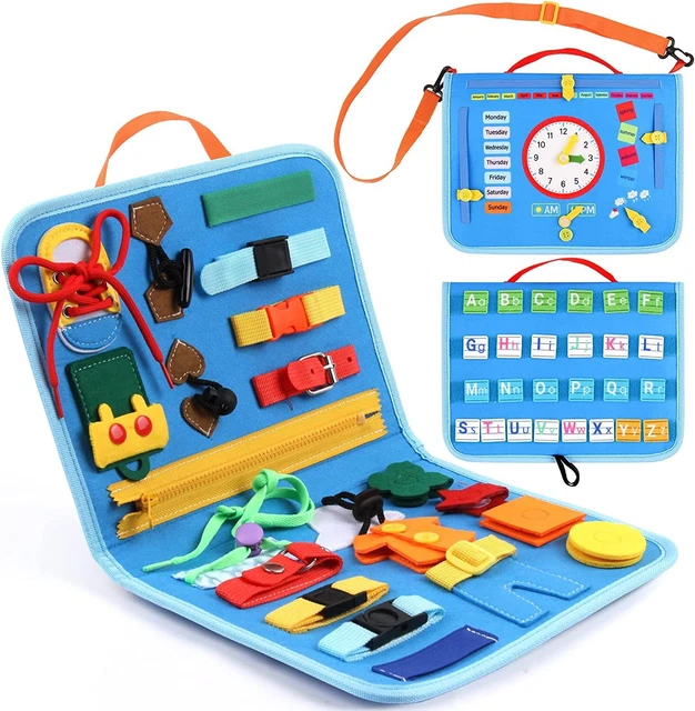 Susimond Toddler Busy Board, Montessori Sensory Board Toys for 1 2 3 4 5 Years