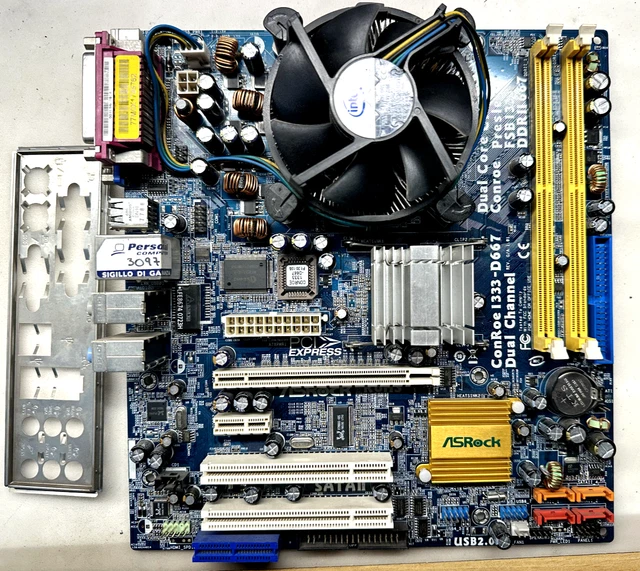 SCHEDA MADRE CPU Intel Core 2 Duo E4500 Asrock Conroe1333-D667 (3370N ...