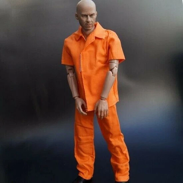 A503 1/6 SCALE Male Soldier Clothes Orange Prison Uniform Model for 12