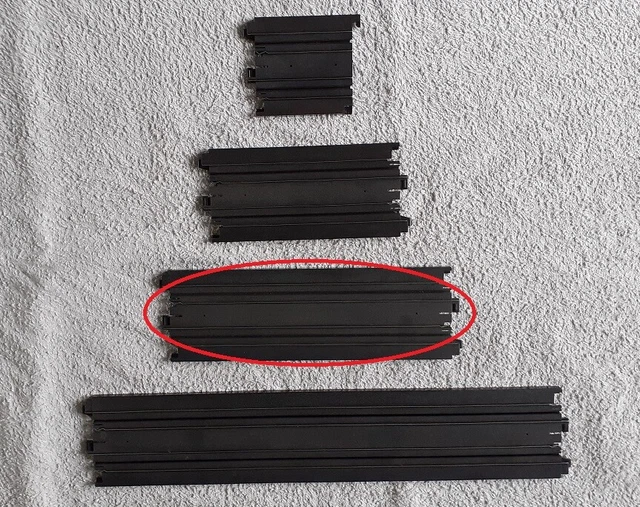 LOT DE 2 RAIL DROIT 9" (229 mm) AFX AURORA CIRCUIT SLOT CAR