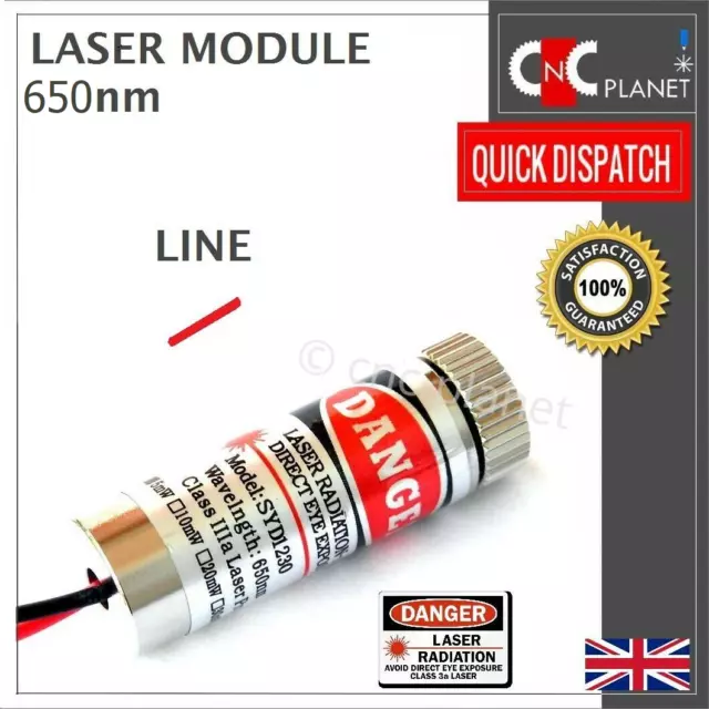 Laser Module Red Cross hair Line Poin Dot Diode Focusable Lens 650nm 5mW 5v UK 2