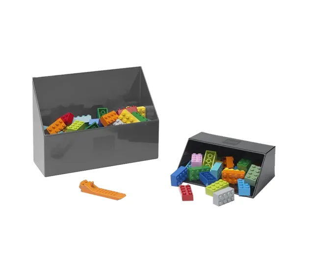 LEGO Ladrillo 2 Piezas Scooper Set | Gris y Negro