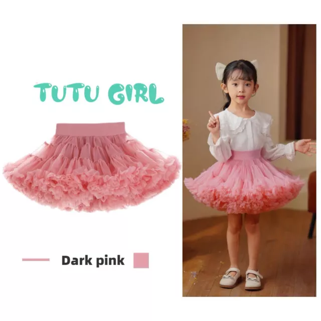 Gonna tutù per bambine soffice tulle pettigonna principessa bambini balletto danza elegante