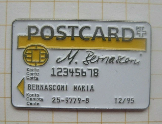 POSTCARD PTT  / POST / SCHWEIZ  ............................... Pin (176f)