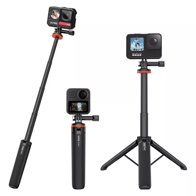 VRIG TP-08 Portable Selfie Stick Handheld Tripod Stand For GoPro Hero 11 10 9