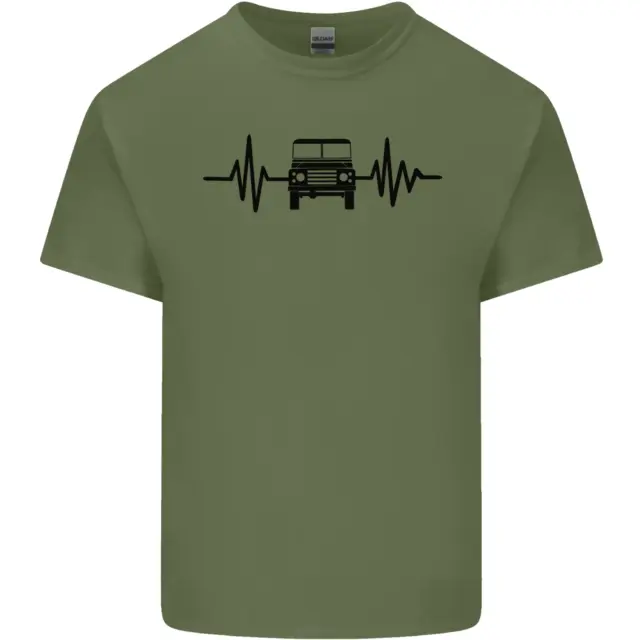 T-shirt da uomo 4x4 Heart Beat Pulse Off Roading cotone 6