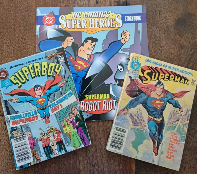 Best of DC Blue Ribbon Digest Superboy 1981 & Superman #1 1979; + DC Robot Riot 