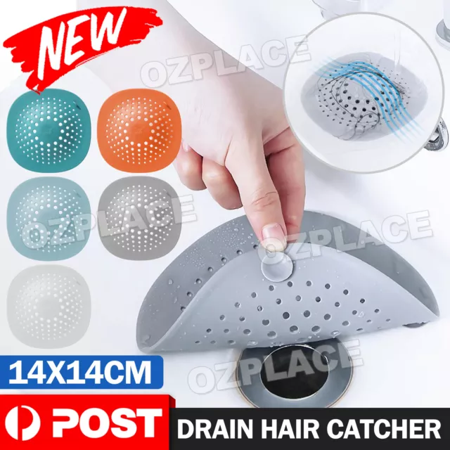 SILICONE HAIR CATCHER White Drain Protector Hair Collector Shower Wall  $16.14 - PicClick AU