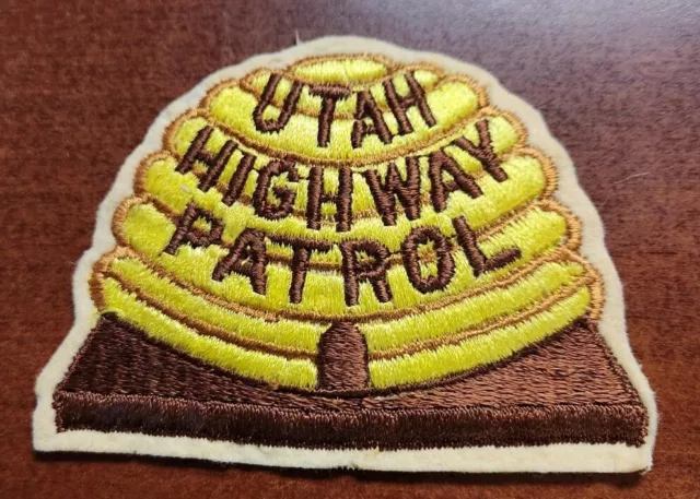 Obsolete Utah Highway Patrol Patch Felt State Police Vintage