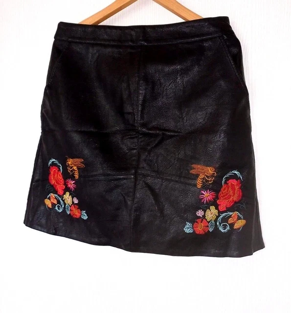 Jupe Trapèze Noire Comptoir Des Cotonniers - Taille 40 - Occasion En Très Bon état