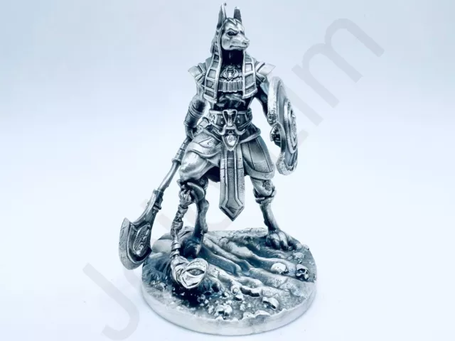 * 3 oz Hand Poured Silver Bar Pure .999+ Fine Statue Anubis Warrior Cast Bullion