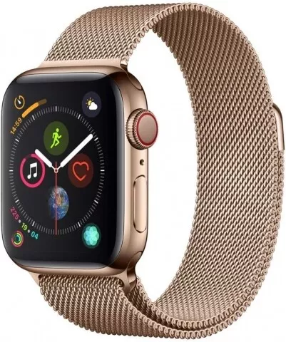 Apple Watch Series 4 [GPS + Cellular, inkl. Milanaise-Armband gold] 44mm Edels G